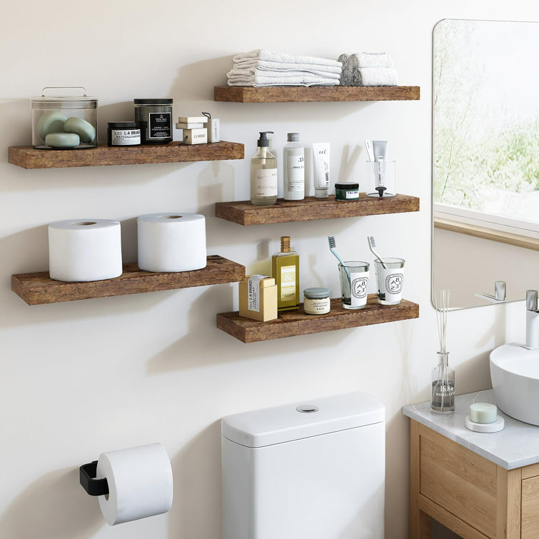 Latitude Run® Floating Shelves, Bathroom Decor Wall Shelves, 15.8In